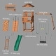 preview thumbnail 12 of 10, Backyard Discovery Sterling Point Cedar Wood Swing Set, Slide, Bridge - 20'5" x 16'9"