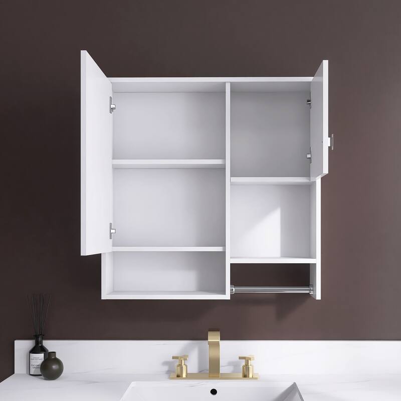 29'' x 28" Rectangular MDF Medicine Cabinet with Mirror
