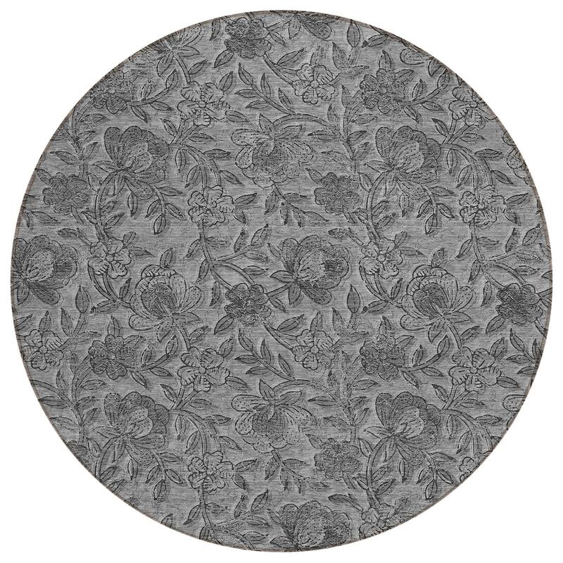HomeRoots Floral Transitional Rectangle Outdoor Rug
