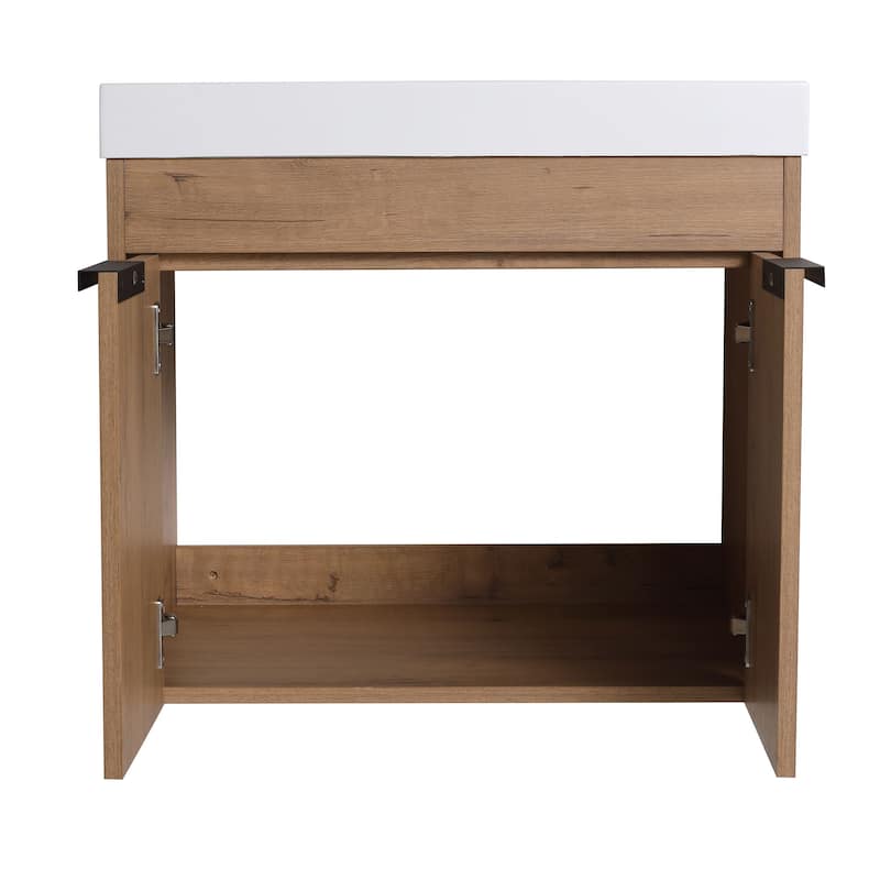 Beingnext 24"/30"/36" Bathroom Vanity with Sink, Floating Bathroom Vanity with 2 Soft Close Doors