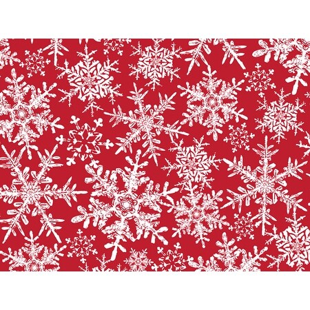 Shop Pack Of 1 Christmas Snowflakes Red 24 X 417 Roll Christmas