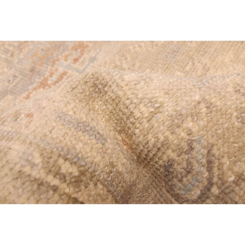 ECARPETGALLERY Hand-knotted Kavya Oushak Light Khaki Wool Rug - 5'10 x 8'11