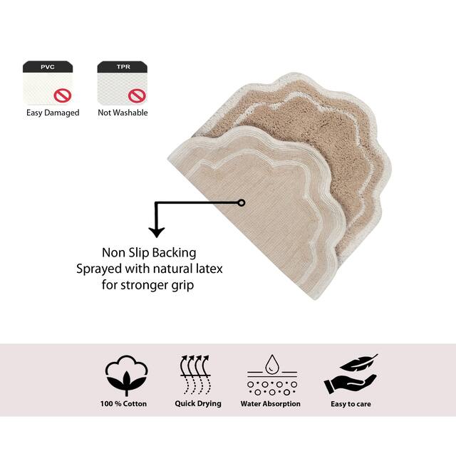 Home Weavers Allure Collection Absorbent Cotton, Machine Washable and Dry Bath Rugs
