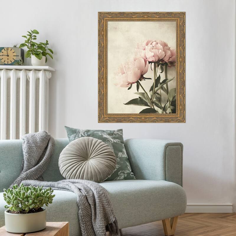 Soft Floral No. 2 by Tradelink inhouse artist Wood Framed Wall Art Print