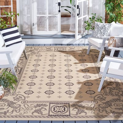 SAFAVIEH Courtyard Beverley Indoor/ Outdoor Waterproof Patio Backyard Rug