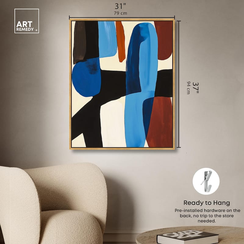 Cobalt Collision Canvas by Art Remedy