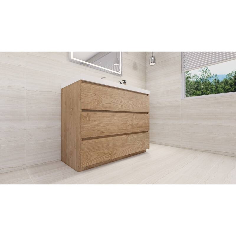 Aron 42'' Freestanding Vanity with Reinforced Acrylic Sink