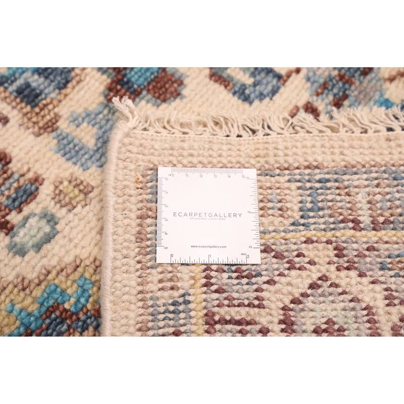 ECARPETGALLERY Hand-knotted Modern Oushak Ivory Wool Rug - 3'10 x 6'3