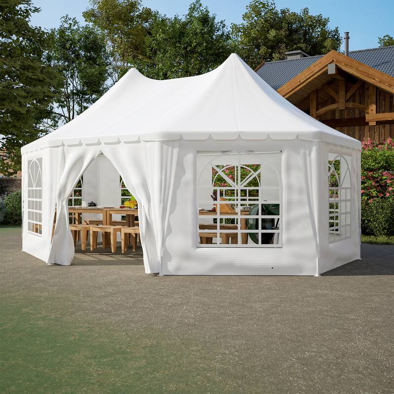 20x15 ft Wedding Party Tent Waterproof White - 88.58 * 8.46 * 7.48