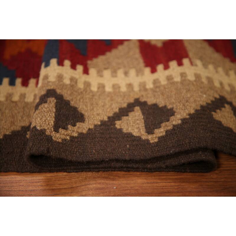 Kilim Oriental Area Rug Hand-woven Wool Carpet - 3'3" x 5'0"