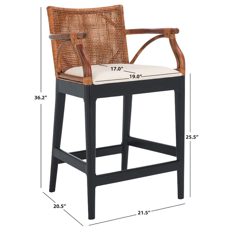 SAFAVIEH Gianni 26-inch Counter Stool - 22"W x 21"D x 36"H