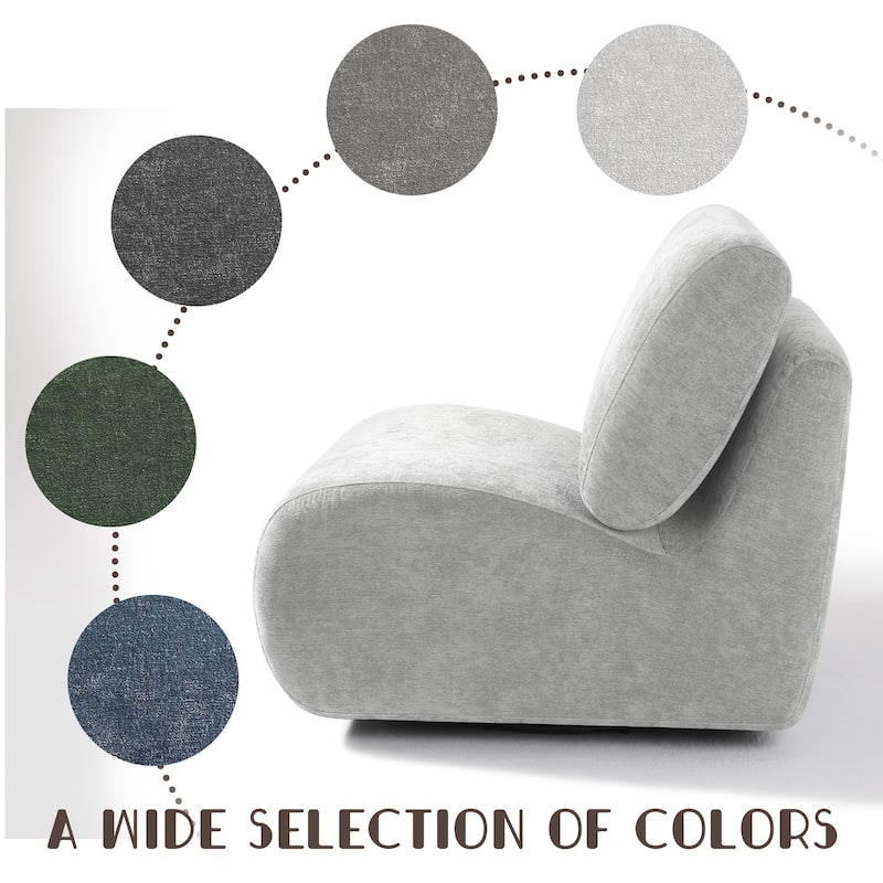 33'' W Swivel Armless Sponge Filling Bean Bag Accent Chair Lounger