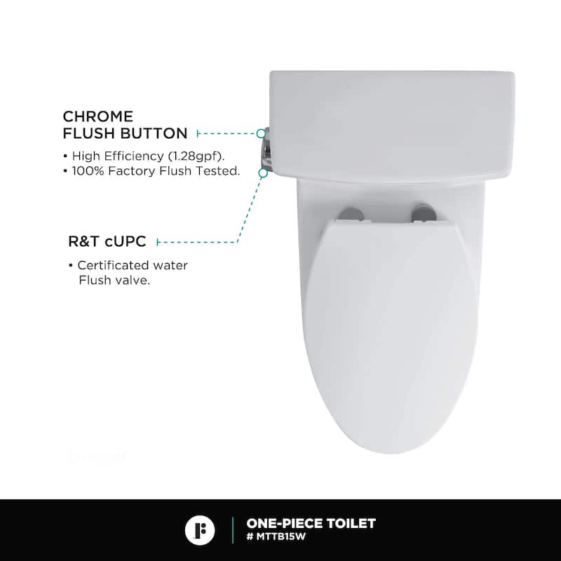 Fine Fxitures Modern Two Piece Elongated Toilet Ada Compliant