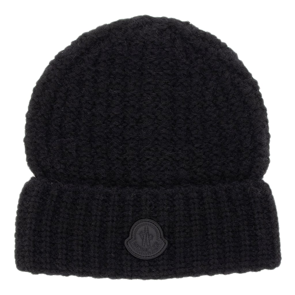 Moncler Wool Blend Logo Beanie