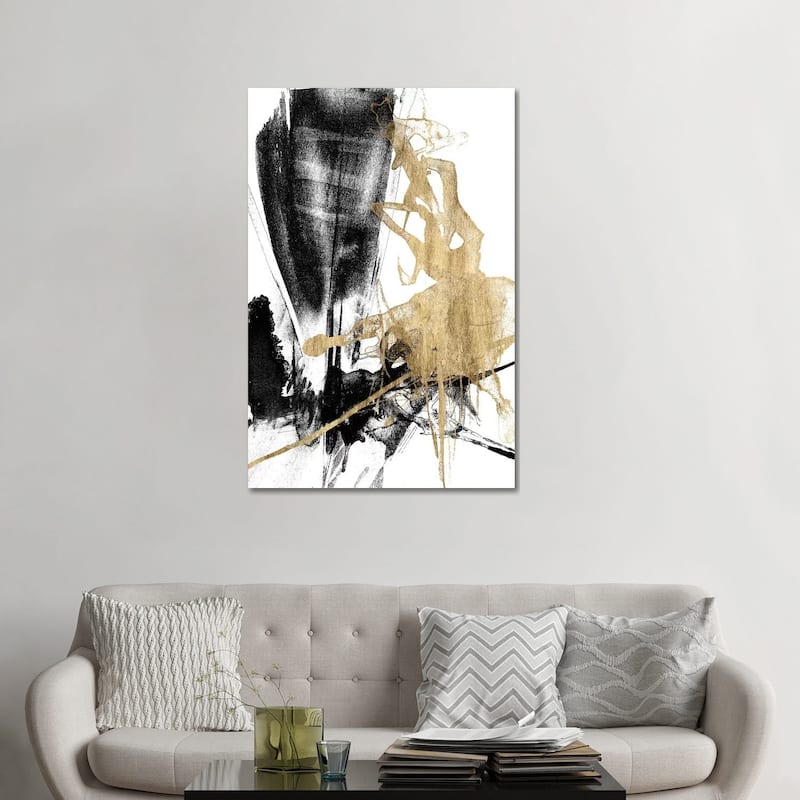 iCanvas "Glam & Black IV" by Jennifer Goldberger Canvas Print - 48x32x1.5