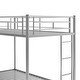 preview thumbnail 10 of 13, Stylish Twin over Twin Bunk Bed with Trundle and Two ladders, Silver