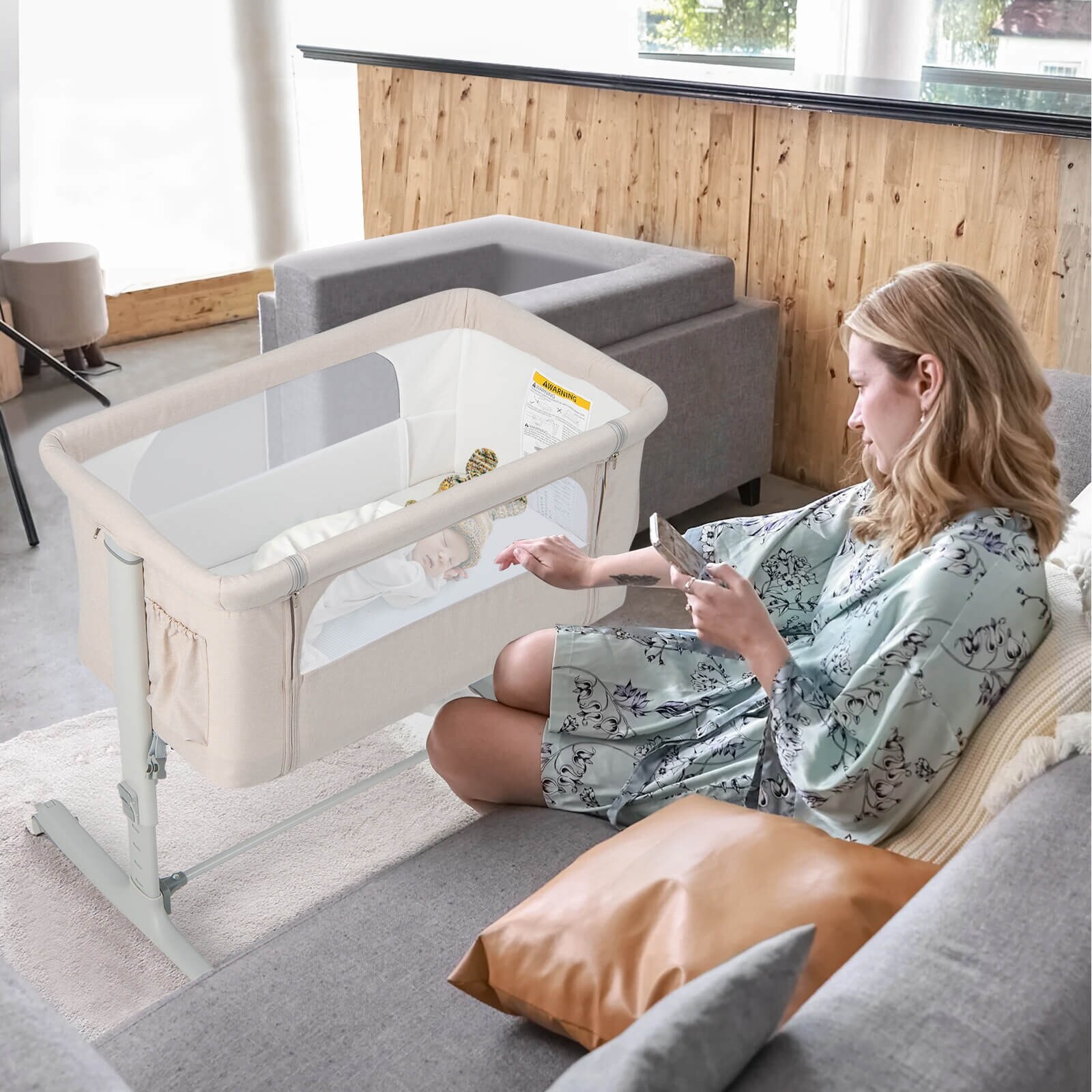 5 Level Adjustable Height Portable Baby Bassinet with Travel Bag 34 x 25 x 26 L x W x H On Sale Bed Bath Beyond 37429503