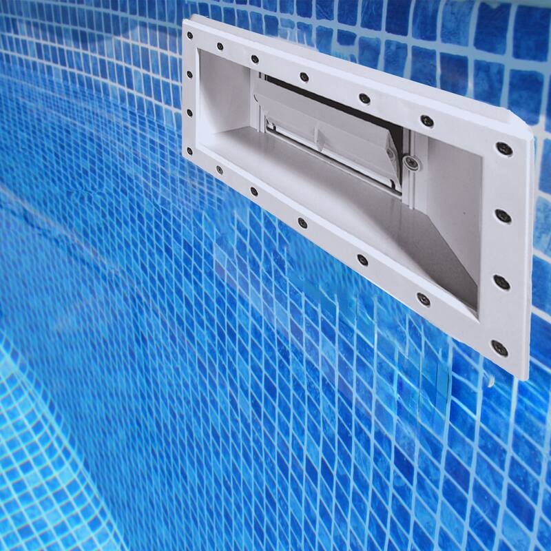 14 White HydroTools Wide-Mouth Support Wall Skimmer for Swimming Pool