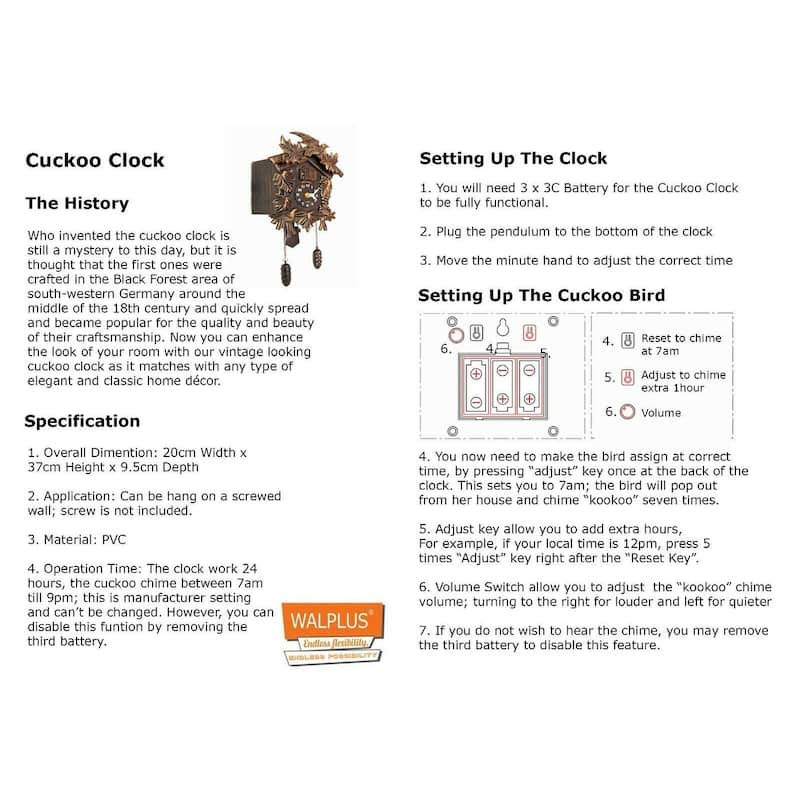 Walplus Pink Cuckoo Clock DIY Art Home Decoration Home Decor Idea