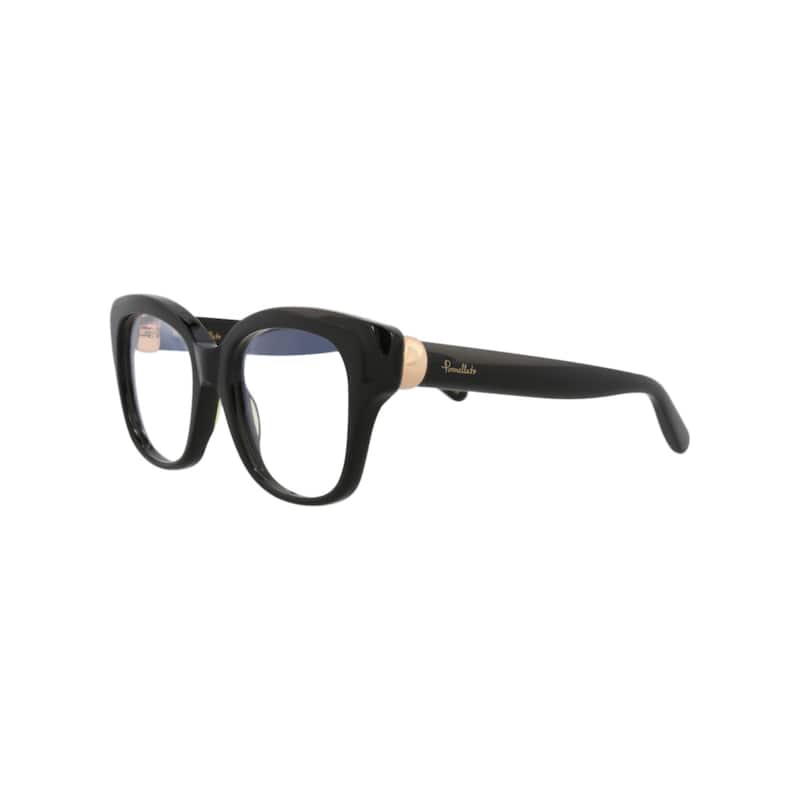 Pomellato Square-Frame Recycled Acetate Optical Frames, Transparent Lens, Shiny Solid Black Frame