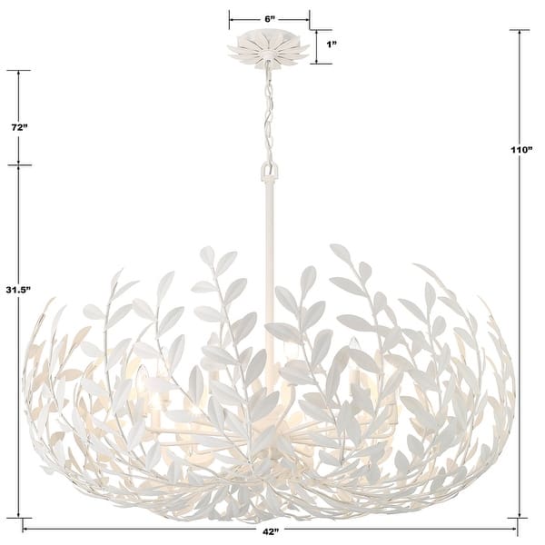 Broche 12 Light Matte White Chandelier