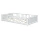 preview thumbnail 17 of 31, Twin Size Floor Platform Bed with Built-in Book Storage Rack
