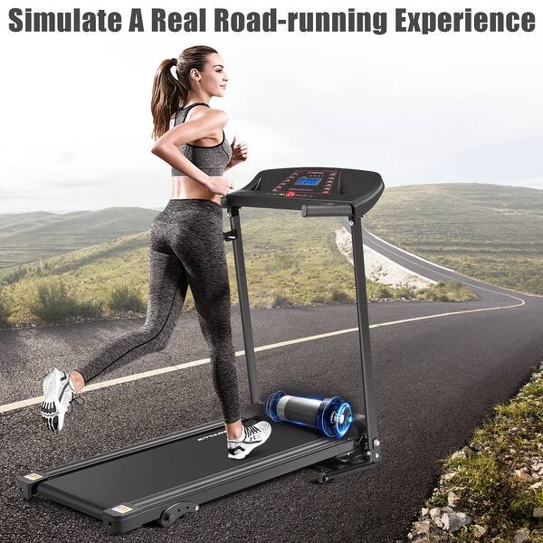 Shop Goplus 1 0hp Folding Treadmill Electric Support Motorized Power Overstock 29136585
