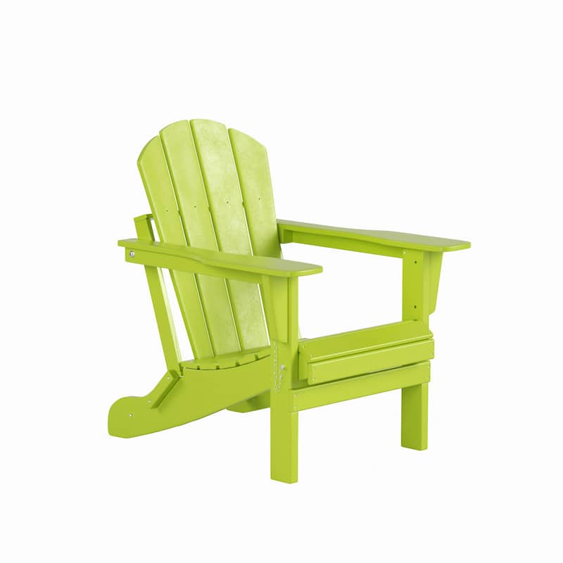 Laguna Hdpe All Weather Outdoor Patio Foldable Adirondack Chairs Conversation Set (7-Piece Set)