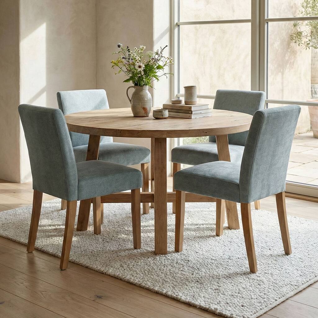 Upholstered Solid Wood Dining Chair (Set of 4) - 4-Piece