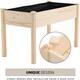 SUNCROWN Outdoor 4 ft Wooden Raised Garden Bed Elevated Planter Box