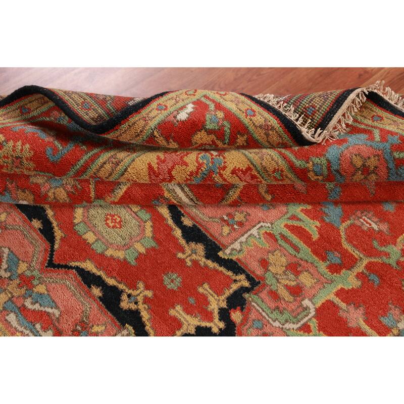 Geometric Heriz Serapi Oriental Area Rug Handmade Wool Carpet - 7'10" x 9'8"