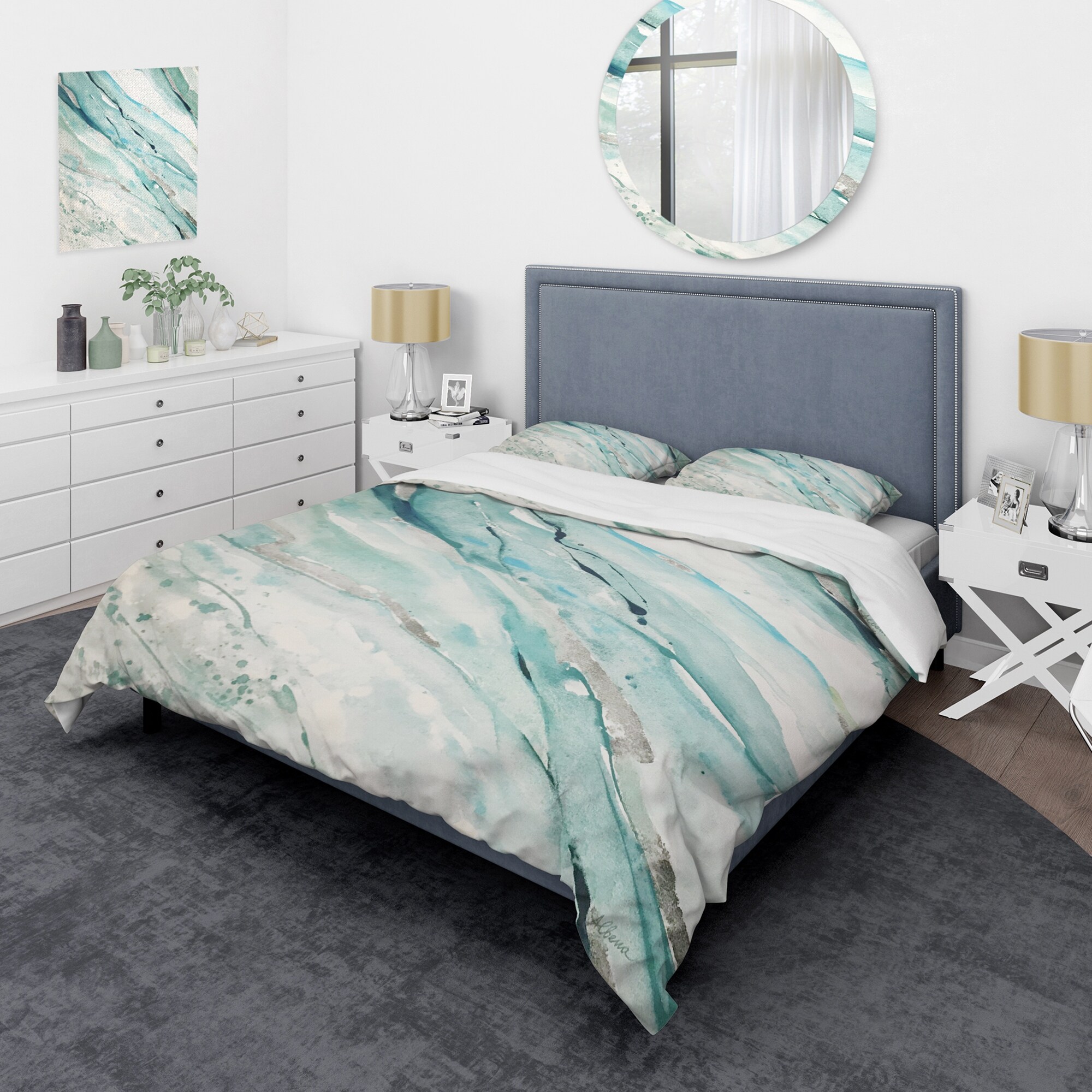 Blue farmhouse outlet bedding