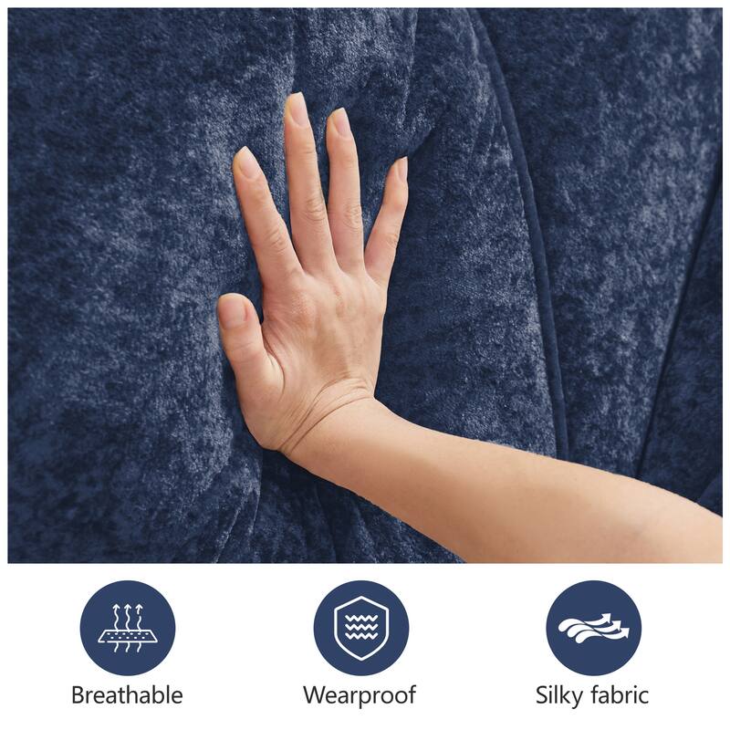 Velvet Tufted Loveseat Sofa Modular Couch, Boneless Deep Seat 2-Seater Couch, Available with/without Ottoman