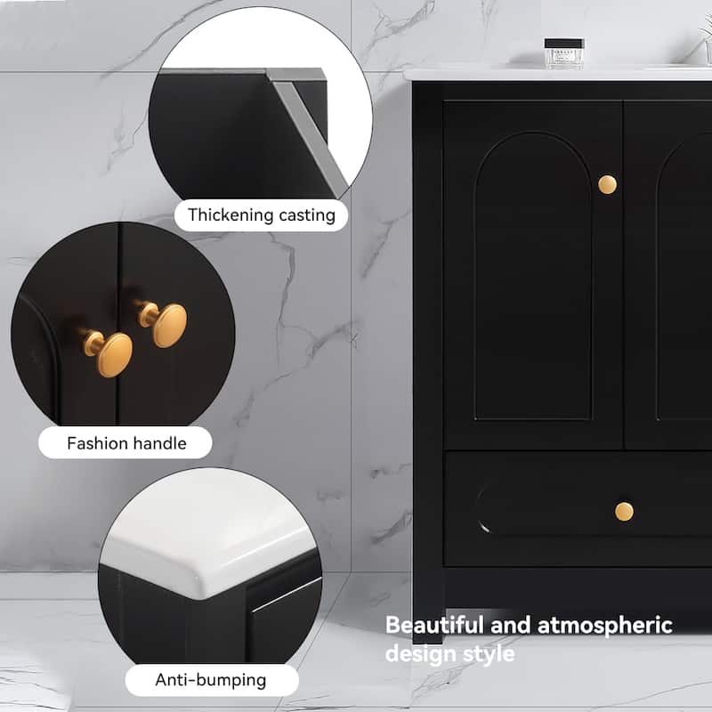 Bathroom Vanity with Ceramic Sink Combo