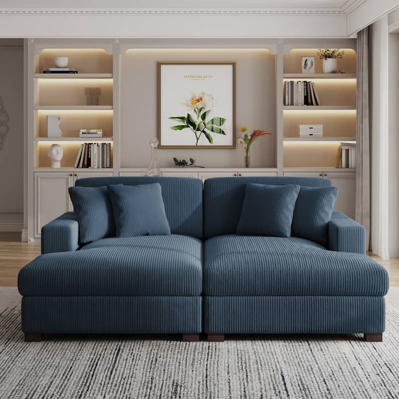Oversized Modular Sectional Sofa Set with Pillows for Living Room