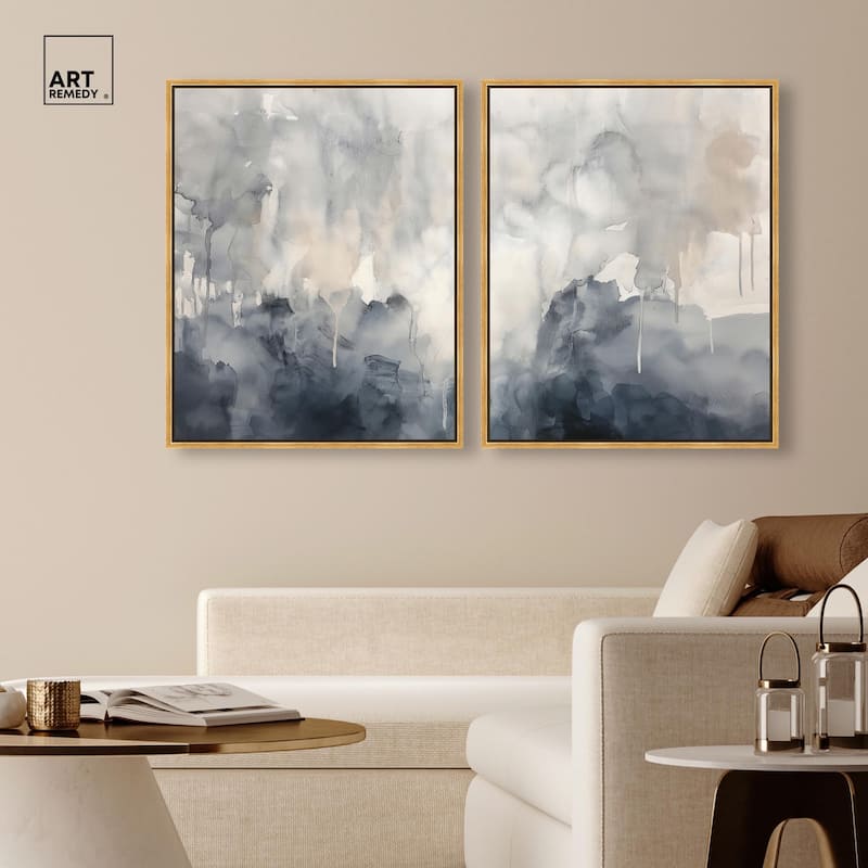 Muted Ocean Hues Canvas Set of 2 by Art Remedy