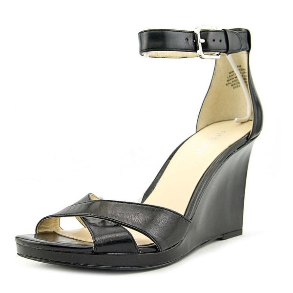 Nine West Medano Open Toe Leather Wedge Heel