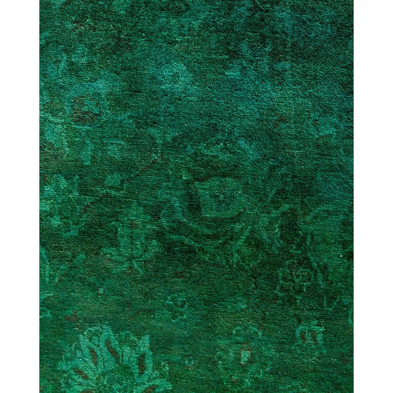 Contemporary Overdyed Wool Hand Knotted Area Rug - 6' 1" x 9' 3"