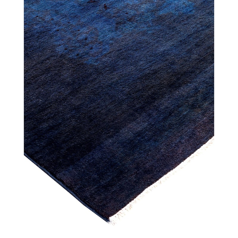 Vibrance One-of-a-Kind Hand-Knotted Area Rug - Blue, 9' 0" x 12' 1" - 9' 0" x 12' 1"