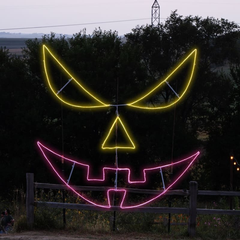 Dynamic RGBWW LED Sinister Pumpkin Face