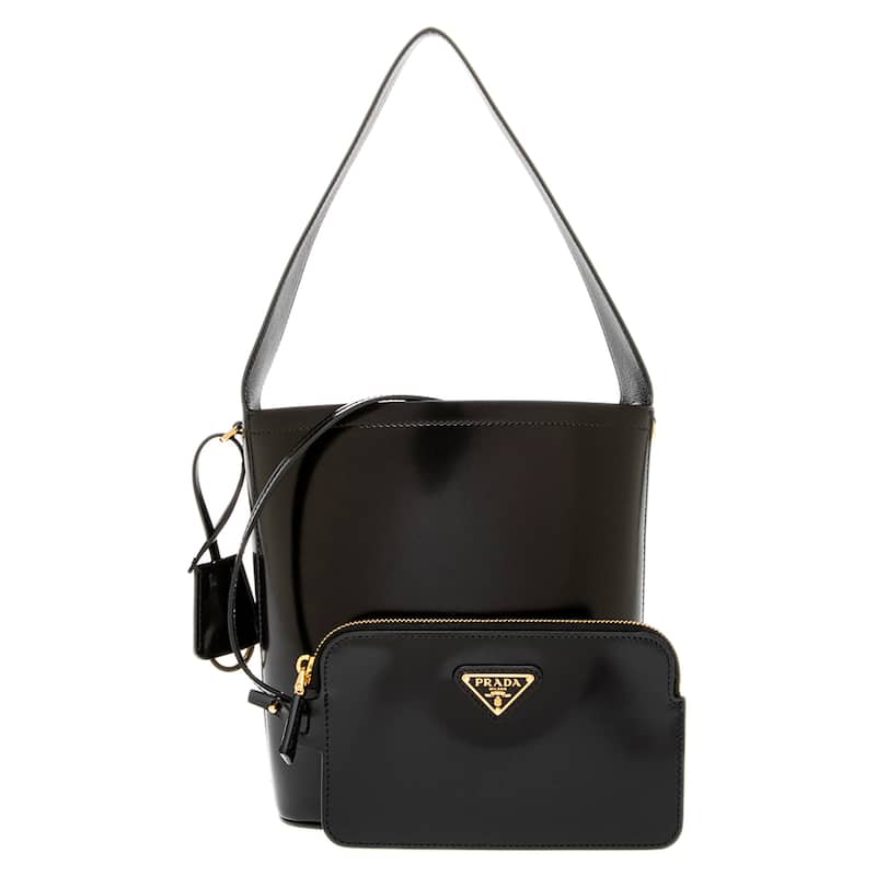 Prada Brushed Leather Bucket Bag