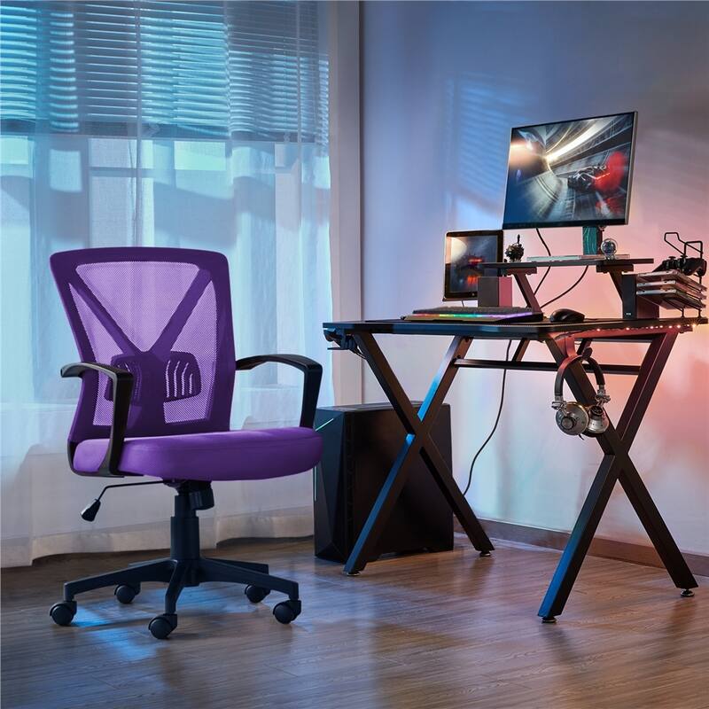 Yaheetech Adjustable Mesh Office Chair Mid Back Swivel Executive Chair