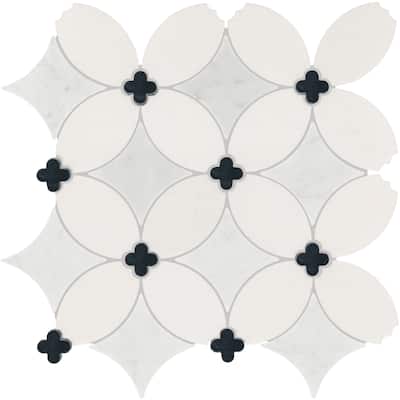 Daltile Lavaliere Natural Stone Petal Mosaic (10 Pc per Carton) (10 Sqft per Carton)