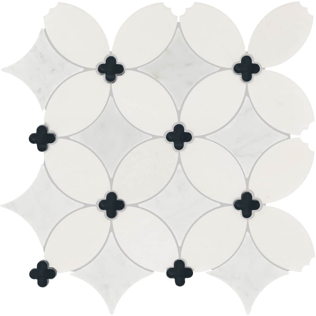 Daltile Lavaliere Natural Stone Petal Mosaic (10 Pc per Carton) (10 Sqft per Carton)
