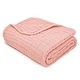 preview thumbnail 1 of 3, Baby Muslin Blanket - Large 40" X 40", Lace Pink, By Comfy Cub - Lace Pink