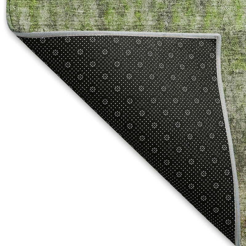 Machine Washable Indoor/ Outdoor Ombre Stripes Chantille Rug