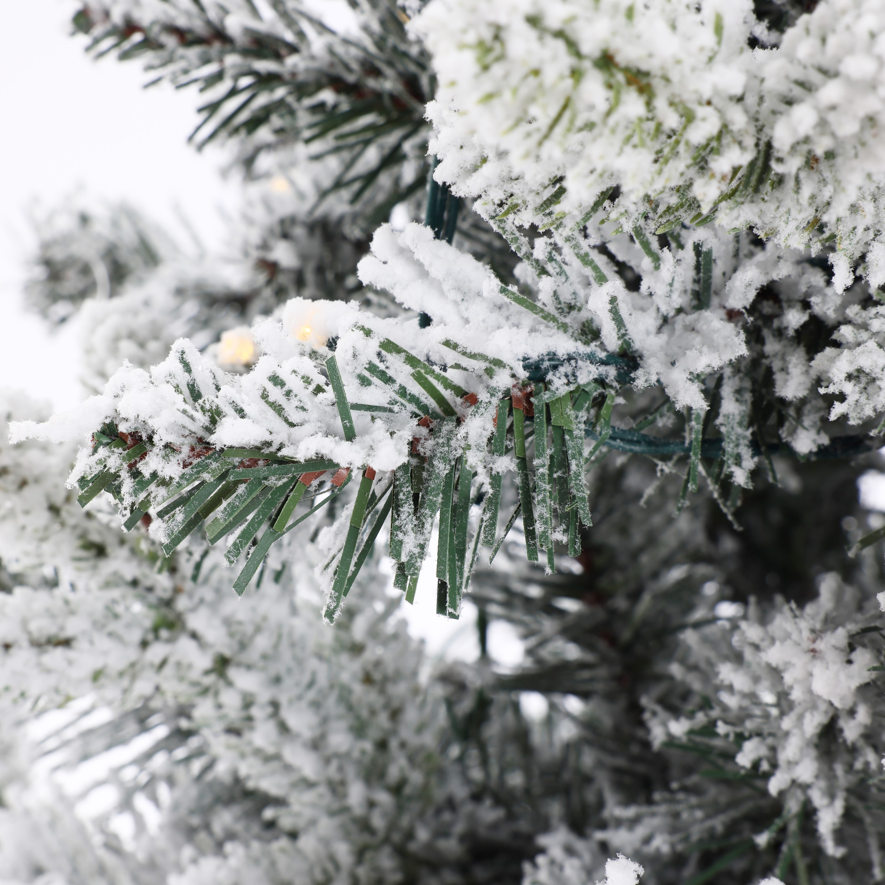 5.6Ft Pre-Lit LED Artificial Slim Fir Christmas Tree with Pot - 66.93" H x 27.56" Diameter