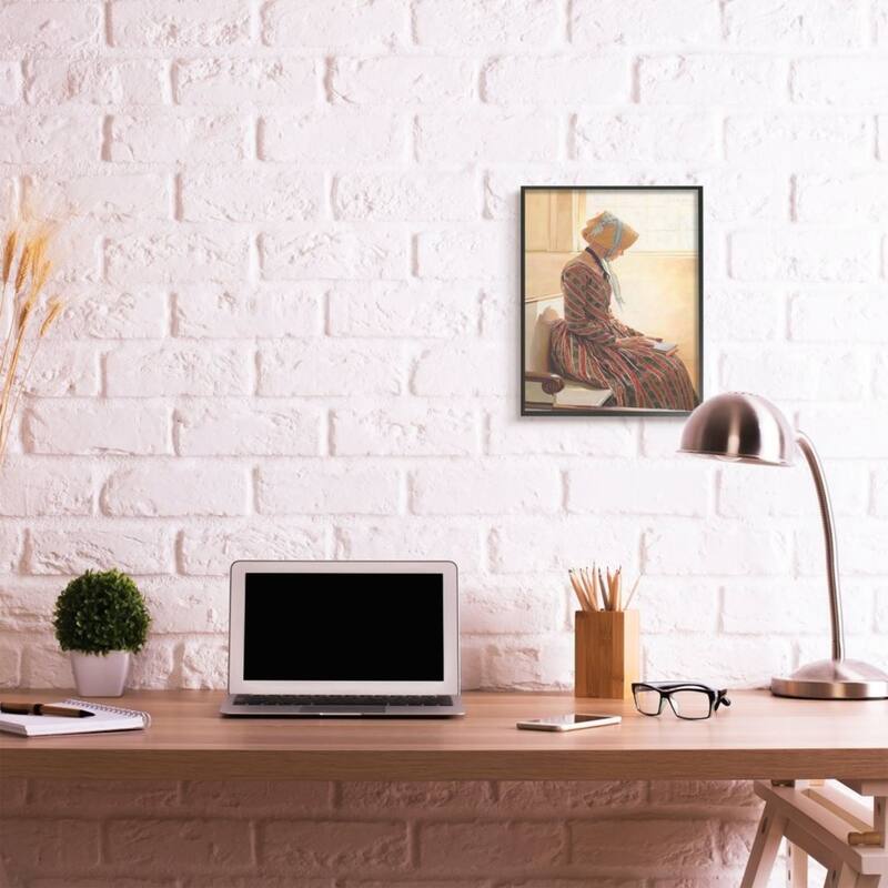 Stupell Female in Traditional Clothing with Book Framed Wall Art