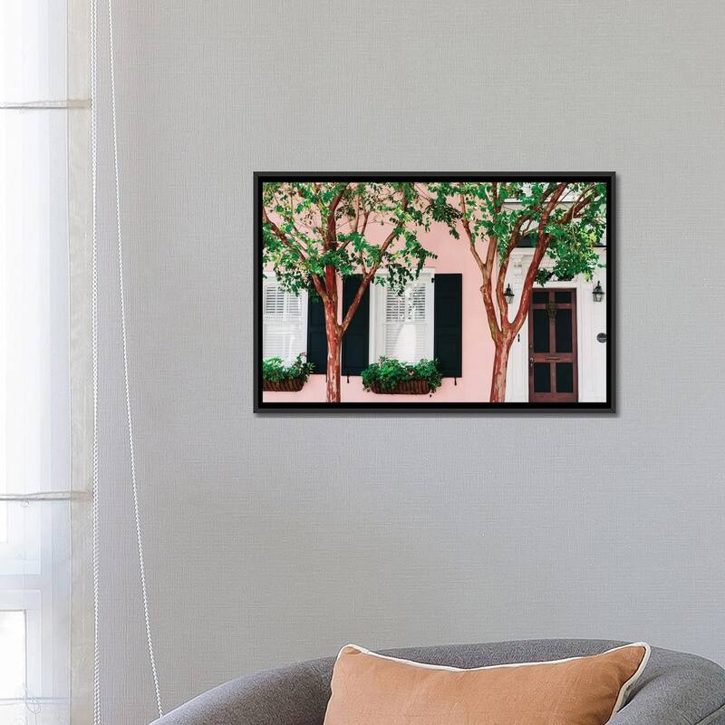 iCanvas "Charleston Pink XV" by Bethany Young Framed Canvas Print