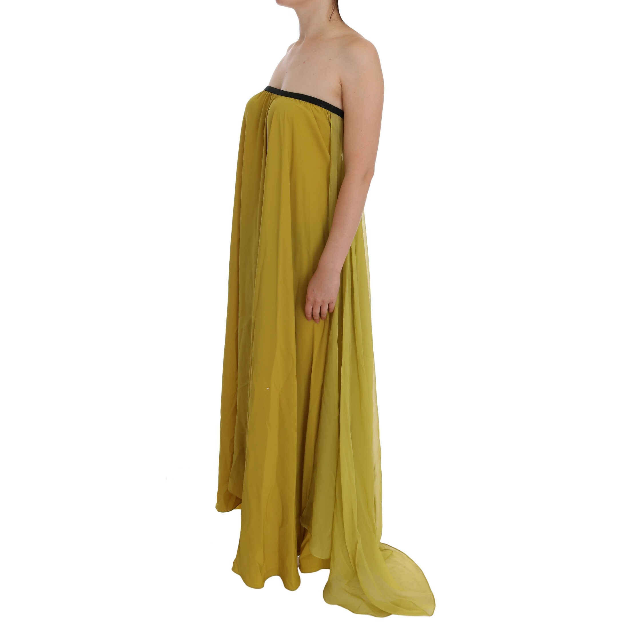 mustard yellow silk dress